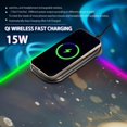 thumbnail image 2 of Wireless Charging Mouse Pad Large RGB Gaming Desk Mat 13 Light Modes Mousepad 31.5x11.8 Lovely Cat and Moon Star, 2 of 6