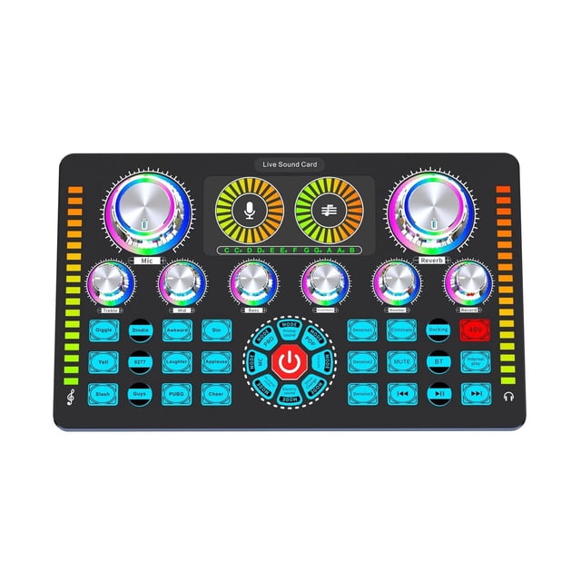 Q7 Live Sound Card For PC Cellphone HIFI Mixer Record Singing Equipment set for Live Broadcast and Recording Sound Card ,Reduced Noise