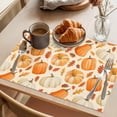 thumbnail image 3 of Fall Thanksgiving Placemats Set of 12, Farmhouse Autumn Pumpkin Maple Leaf Retro Non-Slip Place Mats Washable Table Mats for Kitchen Dining Table Decorations Indoor/Outdoor, 3 of 9