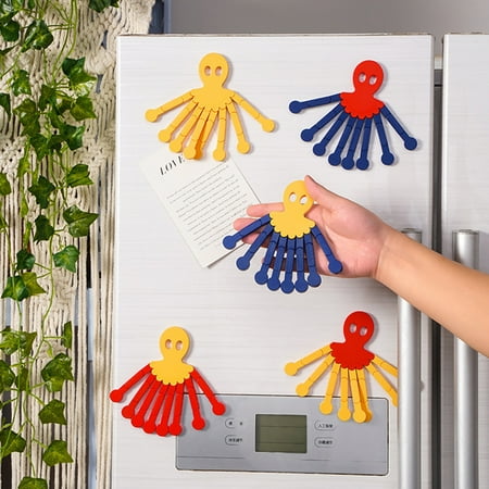 

XingHD Fridge Magnet Versatile Three-dimensional Changeable Shape Realistic Looking Removable Decorative Gifts 3D Octopus Refrigerator Magnetic Sticker Ornament for Home