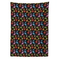 thumbnail image 3 of Ambesonne Dragon Tablecloth Rectangular Table Cover, Colorful Stars on Black, 60"x90", Multicolor, 3 of 4