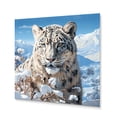 thumbnail image 2 of Designart "A Winter Portrait of a White Tiger V" Animals Metal Art Print, 2 of 5