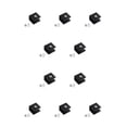 thumbnail image 2 of Yuarrent 10x Dispositivo de elevación de asiento hermoso y práctico - Soporte de pared antideslizante amplio Elevación de asiento Cuadrado negro S 10piezas, 2 of 6