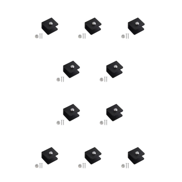 Billuyoard 10 soportes de pared fáciles de instalar: práctico dispositivo elevador de asiento antideslizante, elevador de asiento delantero, Cuadrado negro S 10Conjunto