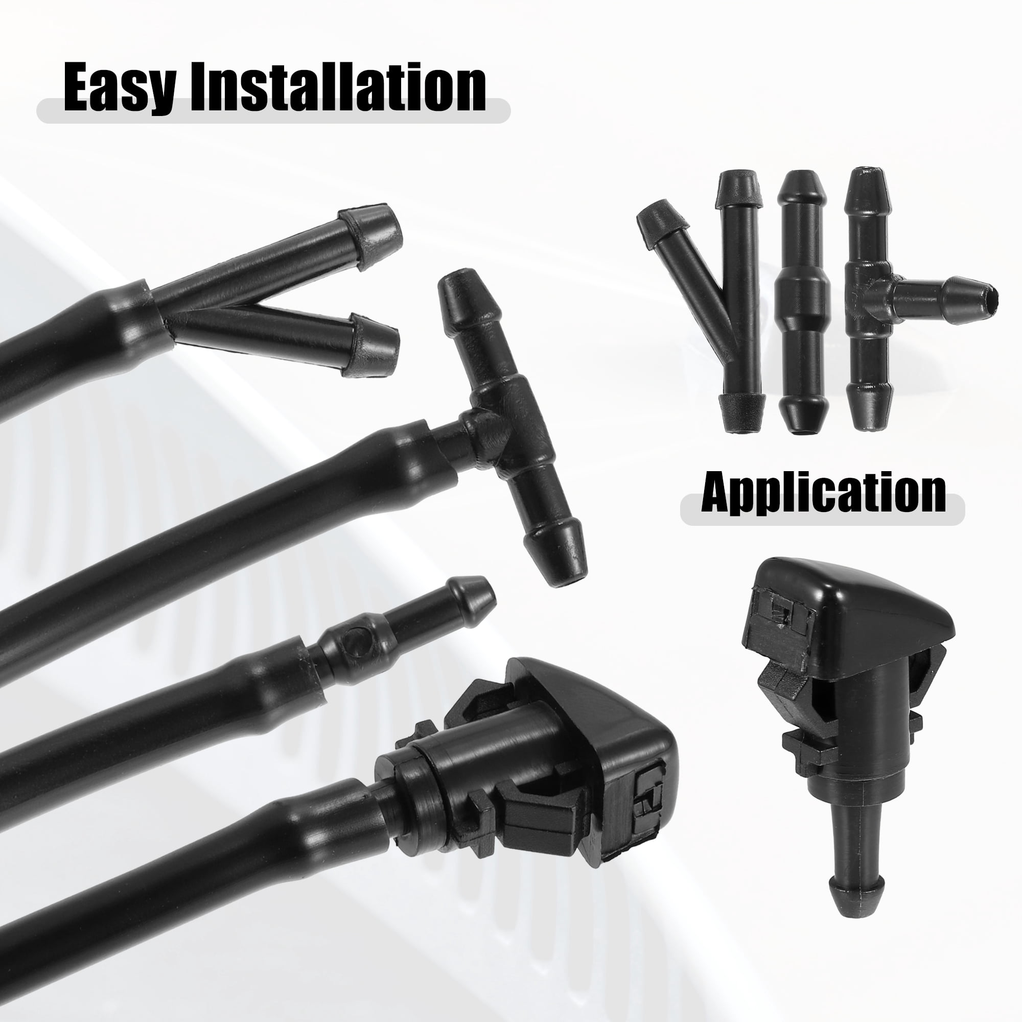 Unique Bargains Windshield Washer Nozzle Kit ["with 2M Hose"]