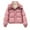 Pink, variant on Hvyesh Women's Puffer Jacket Baggy Zipper Stand Collar Bubble Coats Quilted Long Sleeve Padded Coat Warm Solid Winter Jackets Coffee L