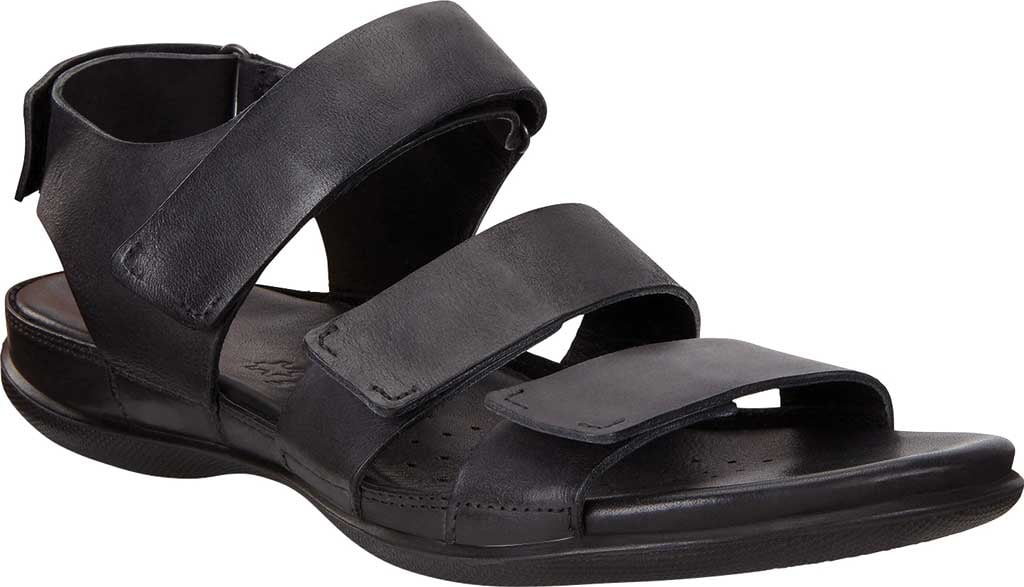 Women's ECCO Flash Strap Walking Sandal Black Leather 43 - Walmart.com