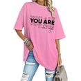 thumbnail image 7 of adaychics You Are Enough Tshirt Women Crew Neck Summer Short Sleeve Tees Casual Loose Fit Cotton Tops for Party Daily, 7 of 7