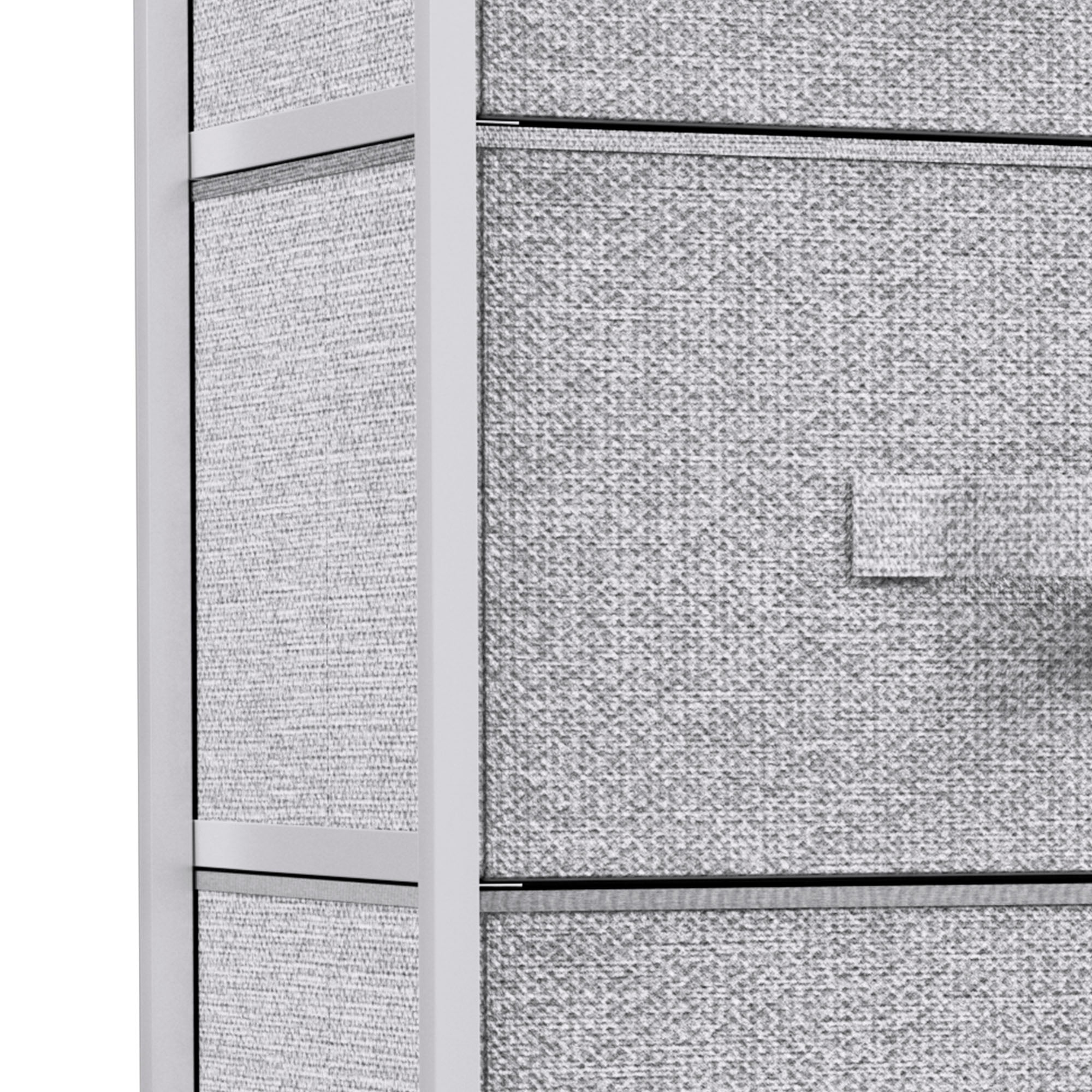 Uforic 8 Drawers Dresser Chest of Drawers for Fabric Storage Dressers for Living Room Light Gray