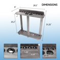 thumbnail image 5 of GSE Games & Sports Expert Floor Stand Billiard Pool Cue Racks Only Holds 10 Pool Cue Sticks 2 Drink Holders Billiard Ball Racks and Full Set of Balls (Brushed Grey), 5 of 5