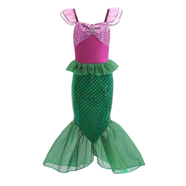 Vestido de princesa Jasmine para niñas, disfraz de sirena, Elsa, Anna, Bella, Rapunzel, Blancanieves, Cenicienta, Aurora