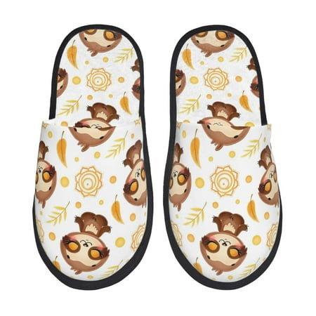 Balery Sloth Yoga Slient Indoor Furry Fleece Comfort House Shoes Soft Non-Slip Home Shoes Cotton slippers House Slippers-- Medium