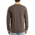 thumbnail image 4 of Men Long Sleeve V Neck Pullover Shirt Lightweight Regular Fit Soft Fabric Plain Basic Top for Daily Wear, 4 of 6