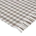 thumbnail image 5 of My Texas House Taupe Gingham Fringe Indoor/Outdoor Layering Rug, 24" x 38", 5 of 5