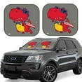 thumbnail image 1 of Balery Dinosaur Super Hero Cartoon Parasol para parabrisas de coche de 2 piezas | Parasol plegable para parabrisas delantero de coche para la mayoría de sedanes-Medium, 1 of 6