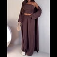 thumbnail image 4 of Conjunto Deportivo de Piezas para Mujer, de Otoño, para Estar en Casa, con Camiseta de Larga y Pantalón Deportivo de Cintura Alta Marrón Oscuro S, 4 of 10