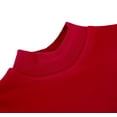 thumbnail image 3 of Lilax Girls' Basic Long Sleeve Cotton Mock Turtleneck T-Shirt Red 3 Years, 3 of 6
