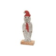 thumbnail image 1 of Christmas Mango Wood Snowman On Base, 1 of 3