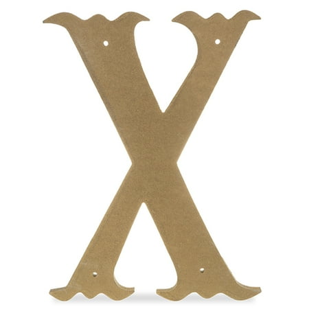 - Wood Decorative Letter - X - Antique Gold 14in