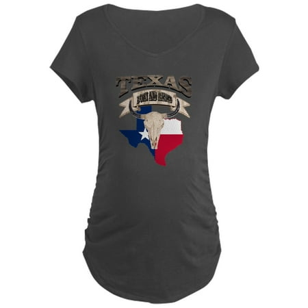 

CafePress - Bull Skull Born Texas - Maternity Dark T-Shirt