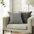 thumbnail image 4 of Topfinel Square Decorative Throw Pillow Covers,Soft Chenille Solid Color Outdoor Cushion Covers for Sofa Bed Car,Home Throw Pillows,Luxury Square Decorative Pillow Cases ,20 x 20 inch,Set of 2, Grey, 4 of 9