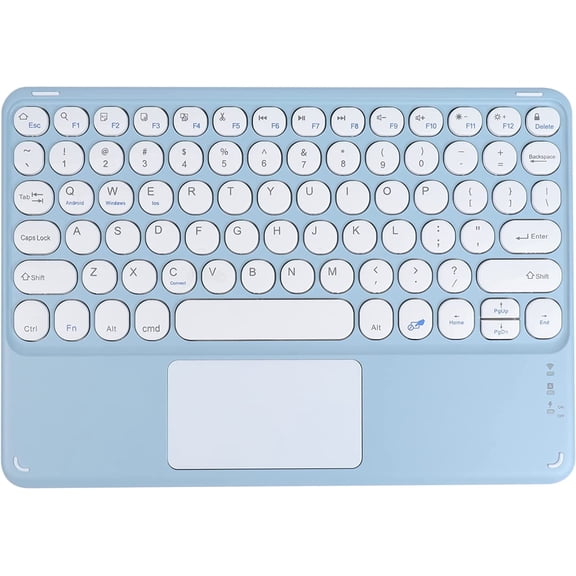 Wireless Bluetooth Keyboard with Touchpad for ipad, Portable Mini Small Universal Rechargeable 10 inch Ultra-Slim Wireless Keyboard for Tablet Smartphone PC Computer Laptop Windows Android iOS