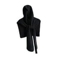 thumbnail image 4 of Bufanda con capucha para mujer, calentador de cuello y orejas, suave, regalo de otoño y Año Nuevo Negro, 4 of 7