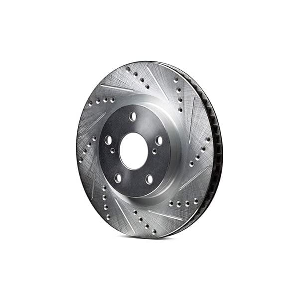 Disco de freno R1 Concepts perforado y ranurado trasero izquierdo RL 05-12