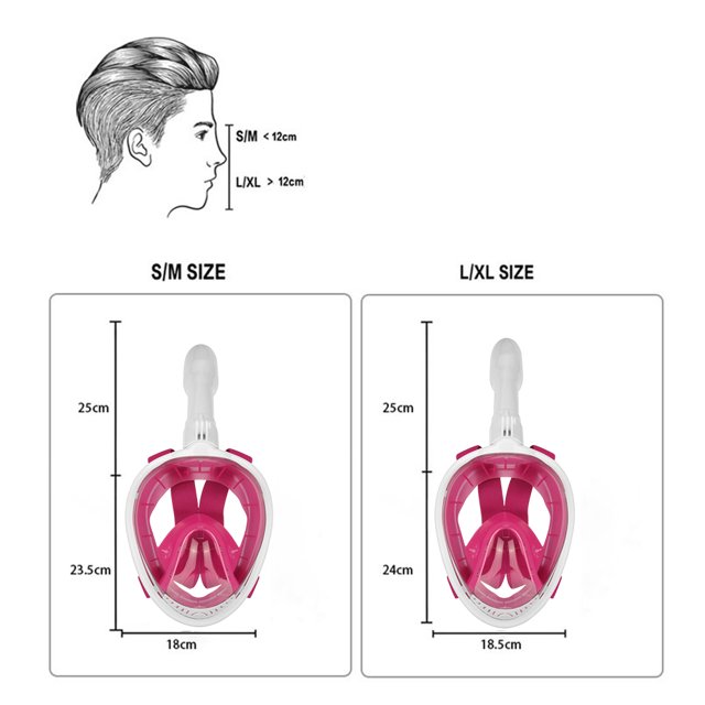 Máscara de natación Gafas Anti niebla Gafas subacuáticas Accesorios (Blanco Rosa L/XL) Ndcxsfigh Para Estrenar