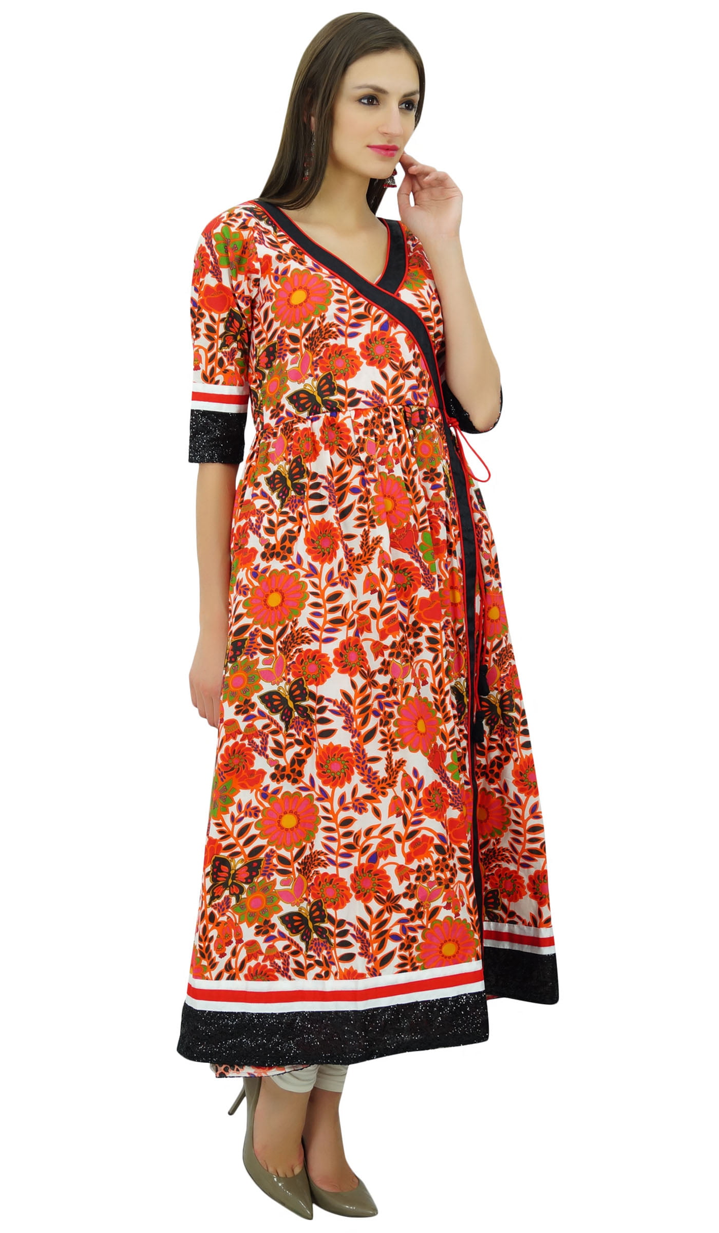 Mal cotton angrakha 3pc suit set at Rs 1595 | Angrakha Style Kurti in Delhi  | ID: 2850889697188
