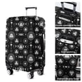 thumbnail image 5 of Black Gothic Moon Star Face Pattern Luggage Cover Fashion Suitcase Cover Baggage Covers Fit 25-28 Inch Luggage (Go Travel), 5 of 5