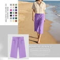 thumbnail image 6 of TRUBKH Shorts for Women Basketball Active Shorts Moisture Wicking Outing Shorts Soft Women Workout Shorts Cute Shorts Women Beach Shorts Summer Trendy with Lace Up Flowy Shorts Purple S, 6 of 9