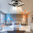 thumbnail image 4 of Oaks Aura 22 inch Smart APP Remote Control 6-Speed Flush Mount Ceiling Fan with LED Light for Bedroom, 4 of 6