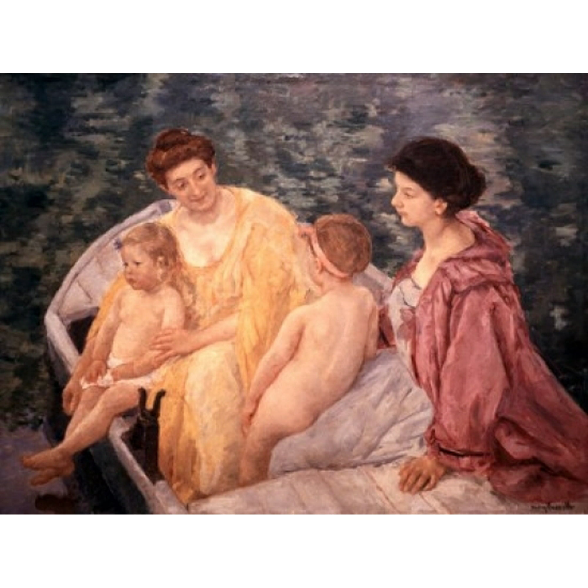 nude дети Two Mothers and their Nude Children in a Boat , 1910 , Mary Cassatt  (1845-1926/American) , Oil on Canvas , Musee du Petit Palais, Paris Poster  Print (24 x 36) - Walmart.ca