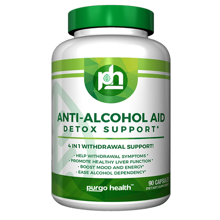 Purgo Health Anti-Alcohol Aid - Healthy liver function and detox support - 90 (Best Way To Detox Off Alcohol At Home)
