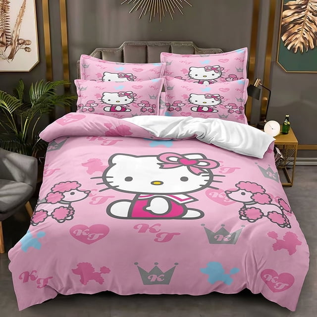 Ensemble de Literie Housse de Couette Taie d'Oreiller Dessin Animé Housse de Couette Simple Double Housse de Couette Ensemble de Chambre de Filles - ZIORGSHF