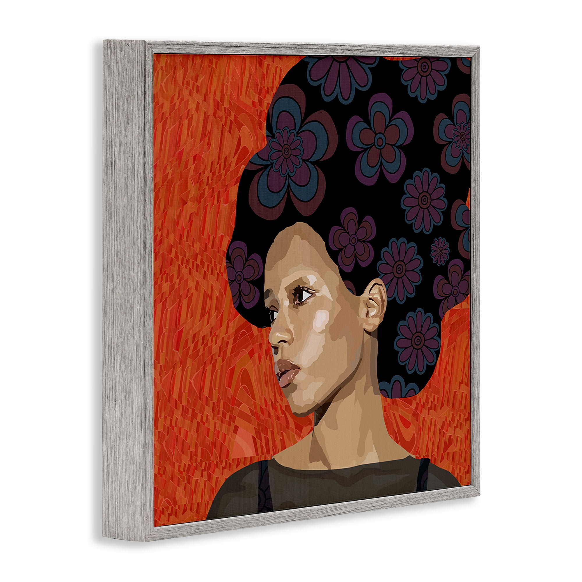 Stupell Industries Portrait Of A Dreamer Gray Framed Giclee Art, design by Lynnda Rakos