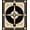 Black, Pattern 1, variant on ODIKA 4'x6' Machine Washable Non-Slip Area Rug, Vintage Prairie Compass Featuring Elegant Beige and Onyx Design High Traffic Rug, Black, 52289