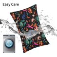 thumbnail image 6 of Goofa Animals Under Water Print Plush Throw Pillow Case, Soft Velvet with Hidden Zipper, Decorative Cushion Cover for Sofa, Bed, Car, and Home Décor-20"x30", 6 of 6