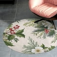 thumbnail image 2 of Christmas Pattern Snowflakes Christmas Trees Cartoon Santa Round Area Rugs for Bedroom Living Room, 6FT Soft Indoor Circle Carpets, Carpet Home Decor Floor Mat, 2 of 6