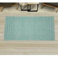 thumbnail image 1 of Tribal Decorative Rug, Retro Weathered Look Circles Grid Stripe Bars on Dark Brown Backdrop Print, Quality Carpet for Bedroom Dorm and Living Room, 6 Sizes, Sea Green, by Ambesonne, 1 of 1