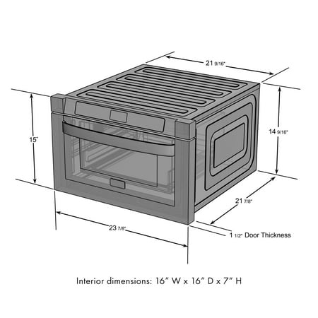 ZLINE - 24" 1.2 cu. ft. Built-in Microwave Drawer in Black Stainless Steel - Black
