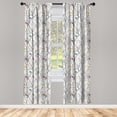 thumbnail image 2 of AIR-Space Window Curtains, Planets Bar Stripes Stars Rockets and Astronauts Galaxy Cartoon Pattern, Lightweight Decor 2-Panel Set with Rod Pocket, Pair of - 28" x 95", Blue Indigo Dark Coral, 2 of 4