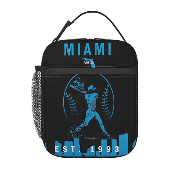 Baseball Lunch Bag Portable Thermal Lunch Box for Men and Women