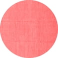 thumbnail image 1 of Ahgly Company Machine Washable Indoor Round Abstract Red Modern Area Rugs, 3' Round, 1 of 4