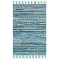 thumbnail image 1 of Safavieh Rag 9' X 12' Hand Woven Cotton Rug in Turquoise, 1 of 3