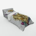 thumbnail image 2 of Ambesonne Cat Bedding Set 3 Pcs, Cat with Colorful Feathers, Twin XL, Multicolor, 2 of 2