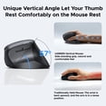 thumbnail image 3 of Mouse ergonómico vertical inalámbrico Bluetooth UGREEN, 3 of 9