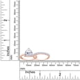 thumbnail image 5 of AFFY 2.14CT Moissanite Diamond Engagement Solitaire Ring With Band in 14K Rose Gold over Silver-4.5, 5 of 6