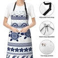 thumbnail image 6 of Lsque Sea Underwater Turtles Waterproof Apron Chef Aprons for Men Heavy Duty Chemical Work Apron Extra Long Grilling Aprons with Adjustable Bib Apron, 6 of 9